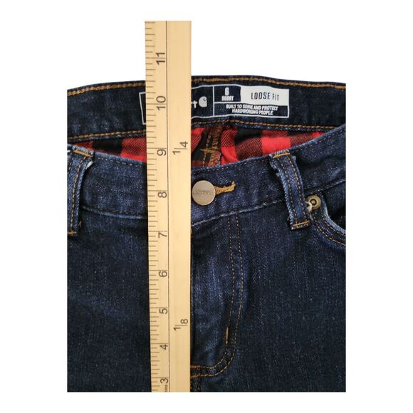 Carhartt Jeans Flannel Lined Women's Size 6 Short Loose Fit 102729 474 Denim - Picture 5 of 5